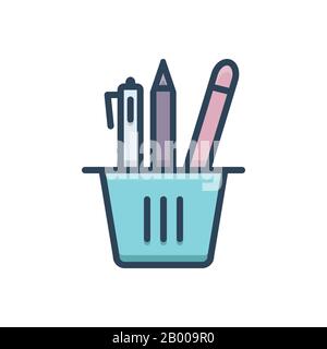 Illustration for Pencil stand Stock Vector