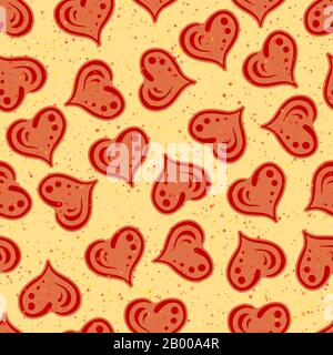 Valentine Hearts, Seamless Stock Vector