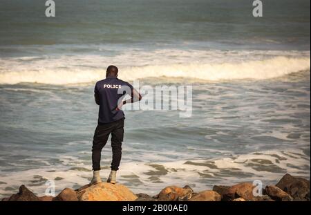 Gambia police man Stock Photo