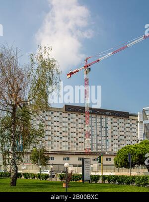 Monza,Milano, Italy - September 2018: Hospital building 'San Gerardo' of Monza city. Italy, Europe Stock Photo