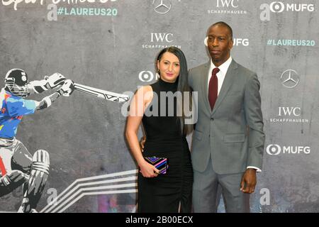 Michael Johnson und Armine Shamiryan  bei der 20. Laureus Sports Awards 2020 in Berlin, 17.02.2020 Stock Photo