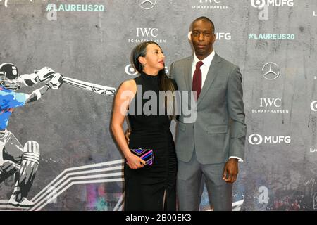 Michael Johnson und Armine Shamiryan  bei der 20. Laureus Sports Awards 2020 in Berlin, 17.02.2020 Stock Photo