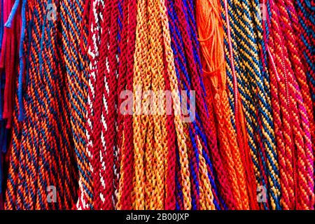 Indian laces of different colours -  Multicoloured ethnic background Stock Photo