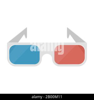 3D glasses vector illustration isolated on white background Stock Vector