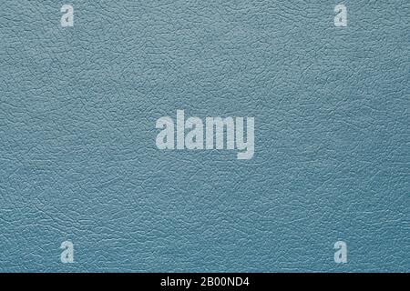 Synthetic blue leather for background. Close-up detail macro photography view of texture decoration pattern, material background design Stock Photo