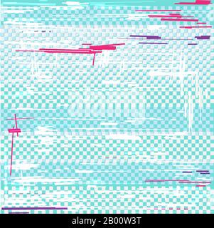 glitch technology azure background Stock Vector