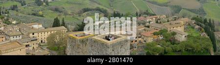 San Gimignano,Torri degli Ardinghelli (view from Torre Grande)   UNESCO World Heritage Site -Tuscany, Italy, Europe Stock Photo