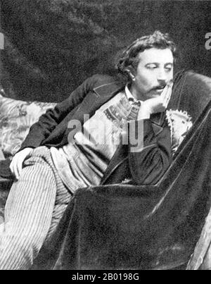 France/Tahiti: Eugène Henri Paul Gauguin (7 June 1848 - 8 May 1903). Photo by Louis-Maurice Boutet de Monvel (15 October 1851 - 16 March 1913), c. 1891.  Paul Gauguin was born in Paris in 1848 and spent some of his childhood in Peru. He worked as a stockbroker with little success, and suffered from bouts of severe depression. He also painted. In 1891, Gauguin, frustrated by lack of recognition at home and financially destitute, sailed to the tropics to escape European civilisation and 'everything that is artificial and conventional'. Stock Photo