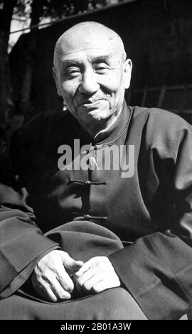 China: Yan Xishan (8 October 1883 - 22 July 1960), Warlord of Shanxi Province (r. 1911-1949), in retirement in Taiwan towards the end of his life, 1950.  Yan Xishan, (Wade–Giles: Yen Hsi-shan) was a Chinese warlord who served in the government of the Republic of China. Yan effectively controlled the province of Shanxi from the 1911 Xinhai Revolution to the 1949 Communist victory. As the leader of a relatively small, poor, remote province, Yan Xishan survived the machinations of Yuan Shikai, the Warlord Era, the Nationalist Era, the Japanese invasion of China and the Chinese Civil War. Stock Photo