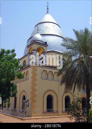 Sudan: The Tomb of the Mahdi, Omdurman, Khartoum. Photo by Petr Adam Dohnalek (CC BY-SA 3.0 License).  Muhammad Ahmad bin Abd Allah (12 August 1844 - 22 June 1885) was a religious leader of the Samaniyya order in Sudan who, on June 29, 1881, proclaimed himself as the Mahdi or messianic redeemer of the Islamic faith. His proclamation came during a period of widespread resentment among the Sudanese population of the oppressive policies of the Turco-Egyptian rulers, and capitalised on the messianic beliefs popular among the various Sudanese religious sects of the time. Stock Photo