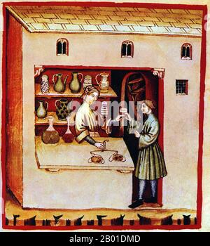 Medieval Apothecary Shop Stock Photo - Alamy