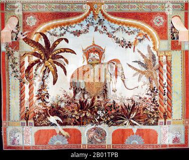 France: 'L'Asie'. An orientalist tapestry. Designed by Jean