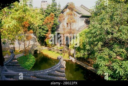 Liang Yuan or Liang's Garden was built between 1796 and 1850 CE and is regarded as one of the most beautiful gardens in Guangdong Province.  Foshan dates back to the 7th century CE and has been famous for its ceramics, porcelain and pottery industry since the Song Dynasty (960 - 1276 CE). It is also famous for its martial arts. It contains numerous Wing Chun schools where many come to train and spar. Stock Photo