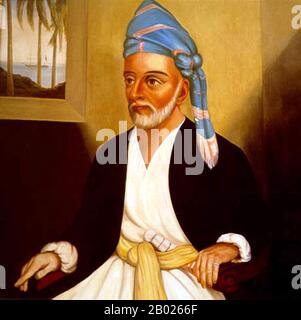 (Sayyid) Said bin Sultan Al-Said (Arabic: سعيد بن سلطان, Sa‘id bin Sulṭān) (5 June 1797 – 19 October 1856) was Sultan of Muscat and Oman from 20 November 1804 to 4 June 1856. He became joint ruler of the country along with his brother Salim on the death of their father, Sultan bin Ahmad, in 1804. Said deprived his brother of joint rule on 14 September 1806.   In 1834, he agreed to a treaty with the United States on very favorable terms. In 1837, he conquered Mombasa, Kenya. In 1840, Said moved his capital from Muscat, Oman, to Stone Town, Zanzibar and sent a ship to the United States to try t Stock Photo