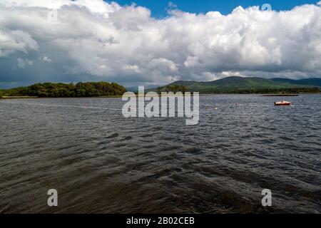 Kenmare Bay know as Kenmare River near Tubbrid in County Kerry, Ireland. Stock Photo