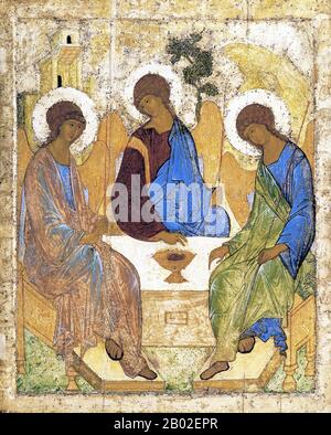 Andrei Rublev’s 'Trinity' is one of his most famous icons, depicting ...