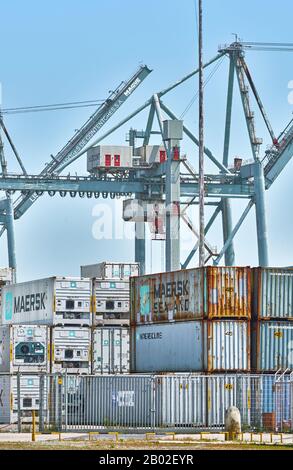 View in the port of Lisbon Stock Photo