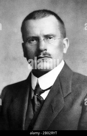Carl Gustav Jung ( 26 July 1875 – 6 June 1961) was a Swiss psychiatrist and psychotherapist who founded analytical psychology. His work has been influential not only in psychiatry but also in philosophy, anthropology, archaeology, literature, and religious studies. He was a prolific writer, though many of his works were not published until after his death.  The central concept of analytical psychology is individuation—the psychological process of integrating the opposites, including the conscious with the unconscious, while still maintaining their relative autonomy. Jung considered individuati Stock Photo