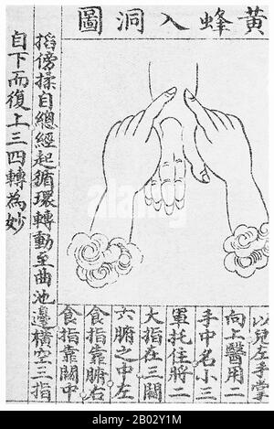 Massage in Chinese Traditional Medicine is known as An Mo (pressing and rubbing) or Qigong Massage, and is the foundation of Japan's Anma massage. Categories include Pu Tong An Mo (general massage), Tui Na An Mo (pushing and grasping massage), Dian Xue An Mo (cavity pressing massage), and Qi An Mo (energy massage).  Tui na focuses on pushing, stretching, and kneading muscles, and Zhi Ya focuses on pinching and pressing at acupressure points. Technique such as friction and vibration are used as well. Stock Photo