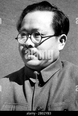 Ren Bishi (30 April 1904 – 27 October 1950) was a military and political leader in the early Chinese Communist Party. He was born in Hunan.  In the early 1930s Ren commanded the Sixth Red Army and occupied a soviet in Hunan, but he was forced to abandon his base after being pressured by Chiang Kai-shek's Encirclement Campaigns. In October 1934 Ren and his surviving forces joined the forces of He Long, who had set up a base in Guizhou. In the command structure of the new 'Second Front Army', He became the military commander and Ren became its political commissar. He and Ren abandoned their base Stock Photo