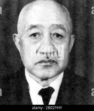 Kenji Doihara (8 August 1883 – 23 December 1948) was a general in the Imperial Japanese Army in World War II. He was instrumental in the Japanese invasion of Manchuria in 1932.  As a leading intelligence officer he played a key role in the Japanese machinations leading to the occupation of large parts of China, the destabilization of the country and the disintegration of the traditional structure of Chinese society. He also became the mastermind behind the Manchurian drug trade, and the real boss and sponsor of every kind of gang and underworld activity in China.  After the end of World War II Stock Photo
