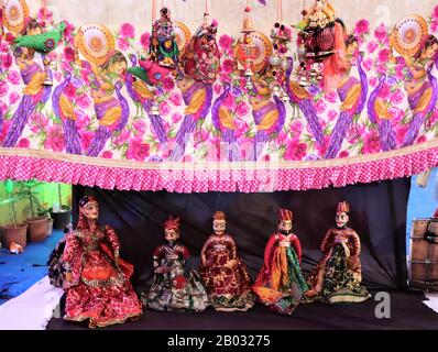 Rajasthani dolls/puppets/Kathputli-Indian puppetry Stock Photo