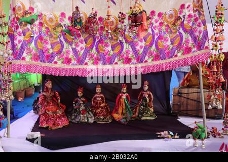 Rajasthani dolls/puppets/Kathputli-Indian puppetry Stock Photo