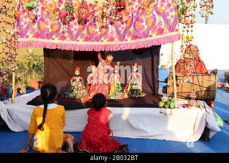 Rajasthani dolls/puppets/Kathputli-Indian puppetry Stock Photo