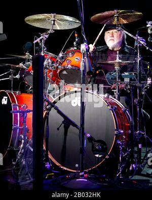 Legendary drummer Ronnie Tutt performs with Neil Diamond at the BB&T Center in Sunrise, Florida. Stock Photo