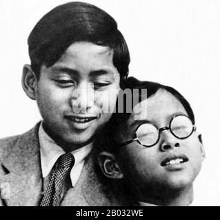 Ananda Mahidol (20 September 1925–9 June 1946) was the eighth monarch of Thailand under the House of Chakri. He was recognized as king by the National Assembly in March 1935. He was a nine-year-old boy living in Switzerland at this time. He returned to Thailand in December 1945.  On 9 June 1946, the King was found dead in his bedroom in the Boromphiman Throne Hall, (a modern residential palace located within the Grand Palace), only four days before he was scheduled to return to Switzerland to finish his doctoral degree in Law at the University of Lausanne. His brother Bhumibol Adulyadej succee Stock Photo