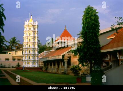 The Mahalasa Temple is dedicated to the female Hindu deity Mahalasa Narayani. As an independent goddess, she is considered as a form of Mohini, the female avatar of the god Vishnu. Stock Photo