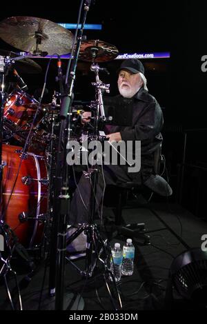 Legendary drummer Ronnie Tutt performs with Neil Diamond at the BB&T Center in Sunrise, Florida. Stock Photo