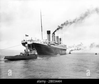 The RMS Titanic, the largest ship afloat at the time it entered service ...