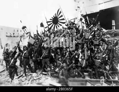 Chinese soldiers in 1937 Black and White Stock Photos