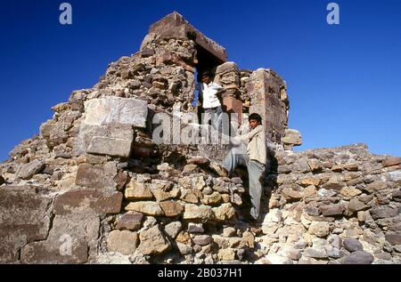 The Shiv Mandir at Kera was built during the reign of the Chaulukya dynasty (Solankis) in the later part of the 10th Century (9th to 11th century) and is dedicated to Shiva. The temple has been subjected to severe earthquake damage during the earthquake of 1819 and the Bhuj earthquake of 2001.  Kutch (often spelled Kachch) is the northwestern part of the Indian state of Gujarat, divided from the main part of the state by the Arabian Sea and a stretch of salt marshes. To its north lies the Pakistani province of Sind. The name Kutch is said to be derived from the Kachelas, a sub-caste of the loh Stock Photo