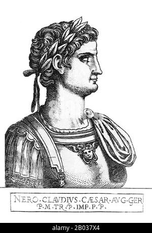 Roman Emperor Nero Claudius Caesar and the Great Fire of Rome 64 AD