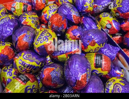 Chocolate Cadbury Creme Egg confectionery Stock Photo