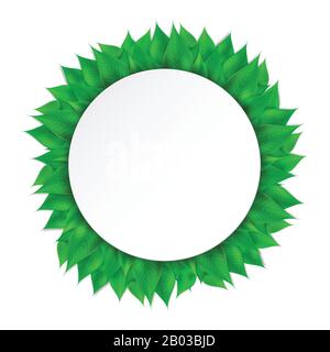 Green concept with leafs. Stock Vector