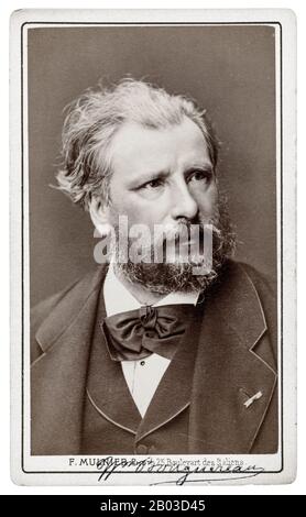 William Adolphe Bouguereau, (1825-1905), portrait photograph by Ferdinand Mulnier, 1857-1871 Stock Photo