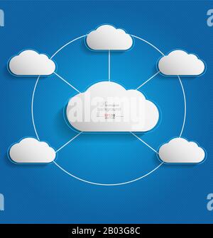 Elegant cloud background template for creative design Stock Vector