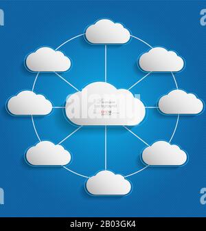 Elegant cloud background template for creative design Stock Vector