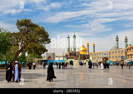 Holy Shrine of Lady Fatima Masumeh, in Qom, Iran Stock Photo