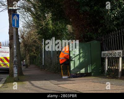 An open Primary Connection point box on a street in London Stock Photo ...