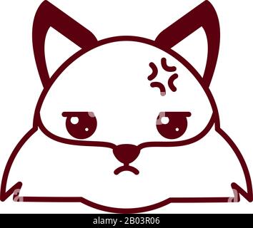 Cute cat cartoon line and fill style icon design, Kawaii animal zoo life  nature and character theme Vector illustration Stock Vector Image & Art -  Alamy