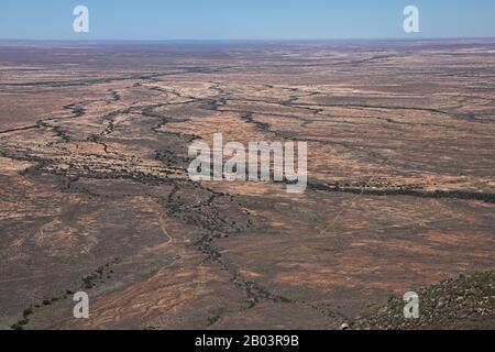 view from escarpment over the coastal plain  Western Cape, South Africa           November Stock Photo