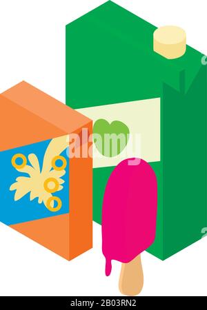 Sweet food icon, isometric style Stock Vector