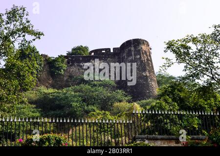 Moti Dungri Fort near Birla Mandir at Jaipur, Rajasthan, India Stock Photo