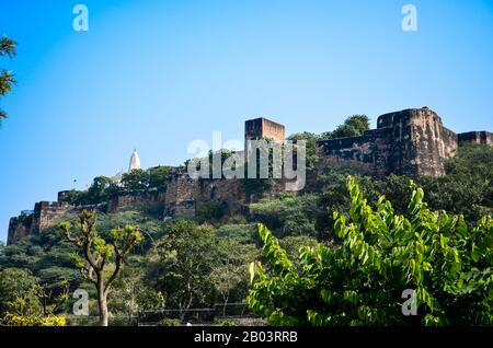 Moti Dungri Fort near Birla Mandir at Jaipur, Rajasthan, India Stock Photo