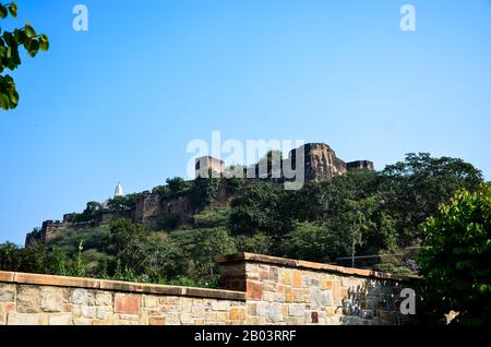 Moti Dungri Fort near Birla Mandir at Jaipur, Rajasthan, India Stock Photo