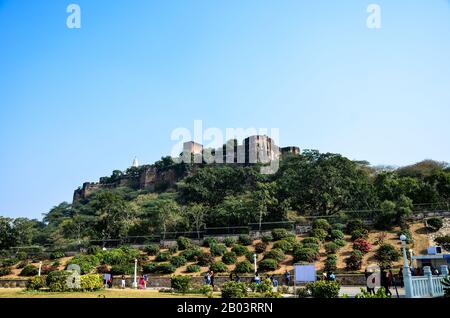 Moti Dungri Fort near Birla Mandir at Jaipur, Rajasthan, India Stock Photo